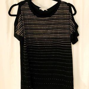 Women’s black studded blouse